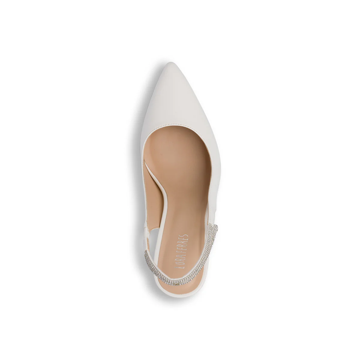 Décolleté bianche da Donna con strass e tacco a stiletto 9 cm Lora Ferres - Image 7