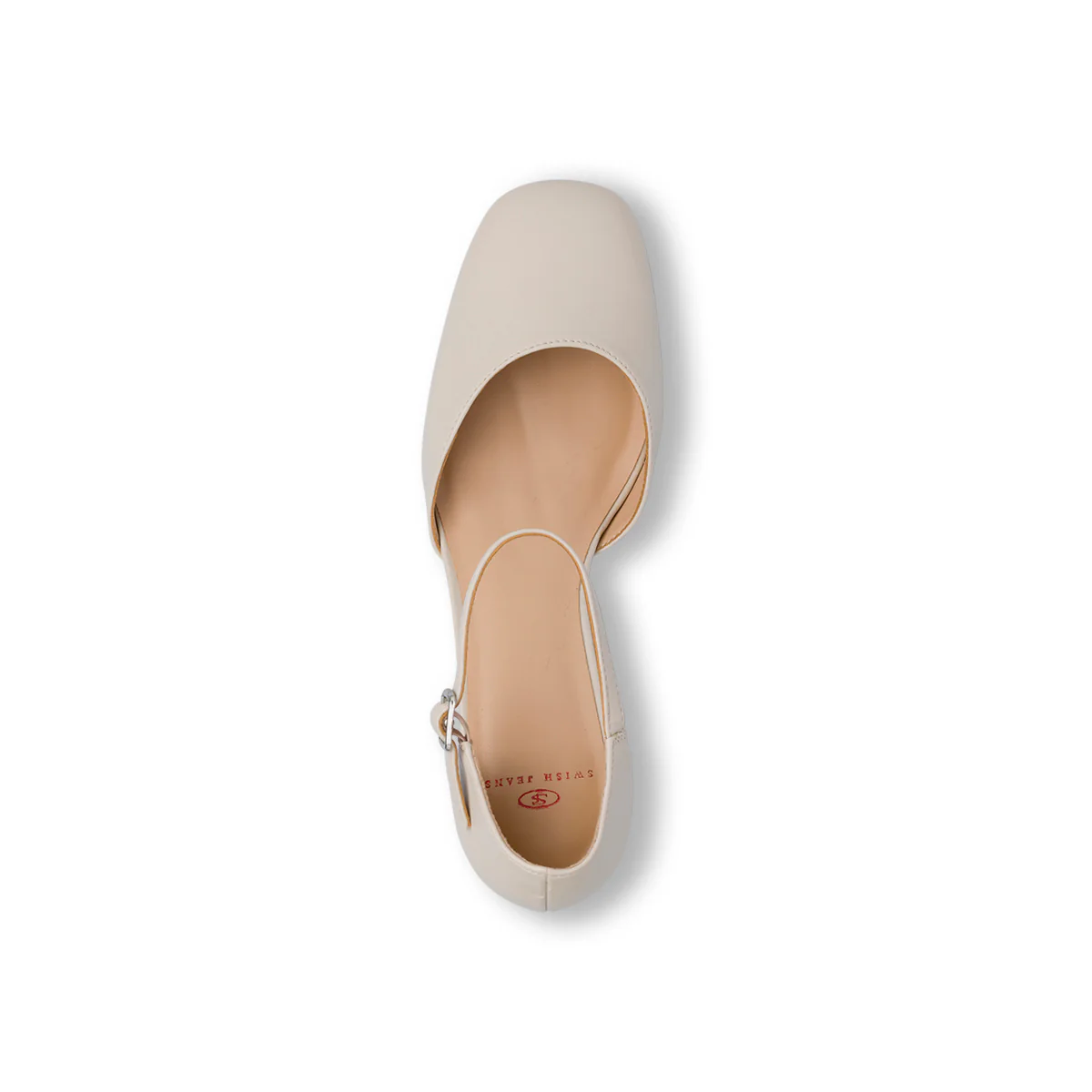 Décolleté bianche off-white da Donna con cinturino alla caviglia e tacco 5,5  cm Swish Jeans - Image 6