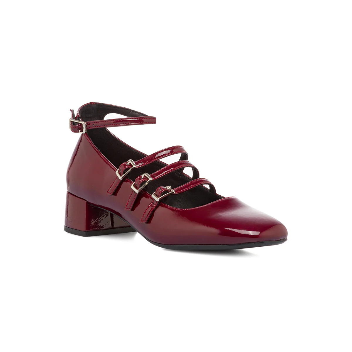 Décolleté bordeaux burgundy da donna con tacco 4 cm e cinturini Swish Jeans - Image 3