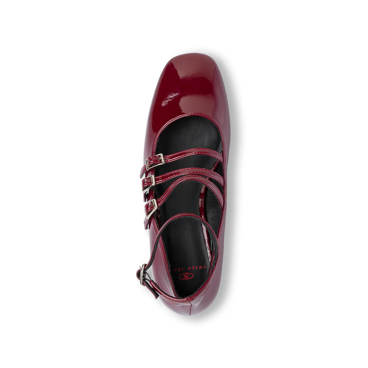 Décolleté bordeaux burgundy da donna con tacco 4 cm e cinturini Swish Jeans - Image 6
