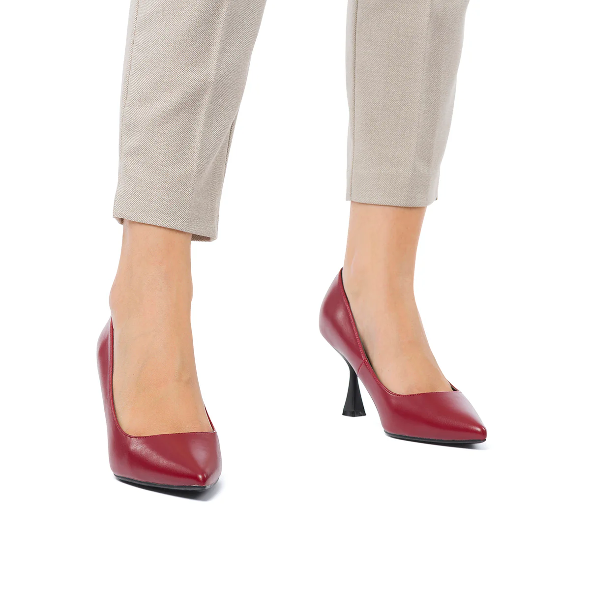 Décolleté bordeaux con tacco a rocchetto 7,5 cm Lora Ferres - Image 2