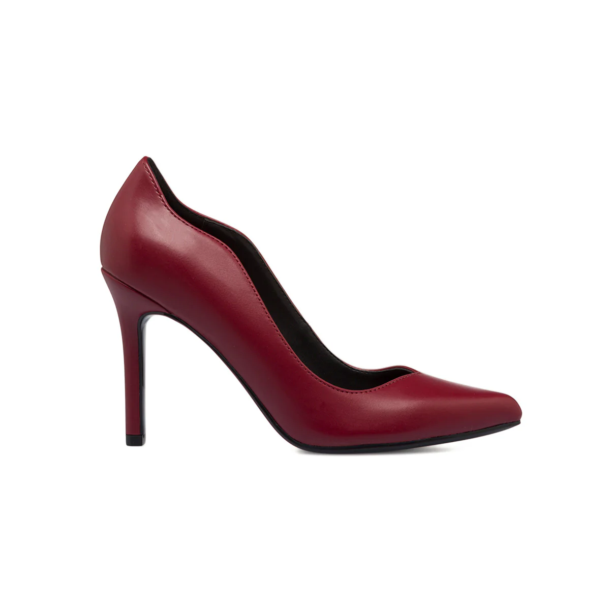 Décolleté bordeaux con tacco a spillo 10 cm Lora Ferres - Image 4