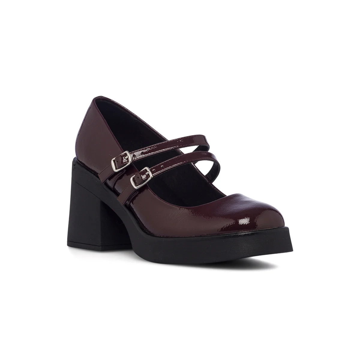Décolleté bordeaux in pelle vegana con tacco a blocco e plateau Call It Spring Monroe - Image 2