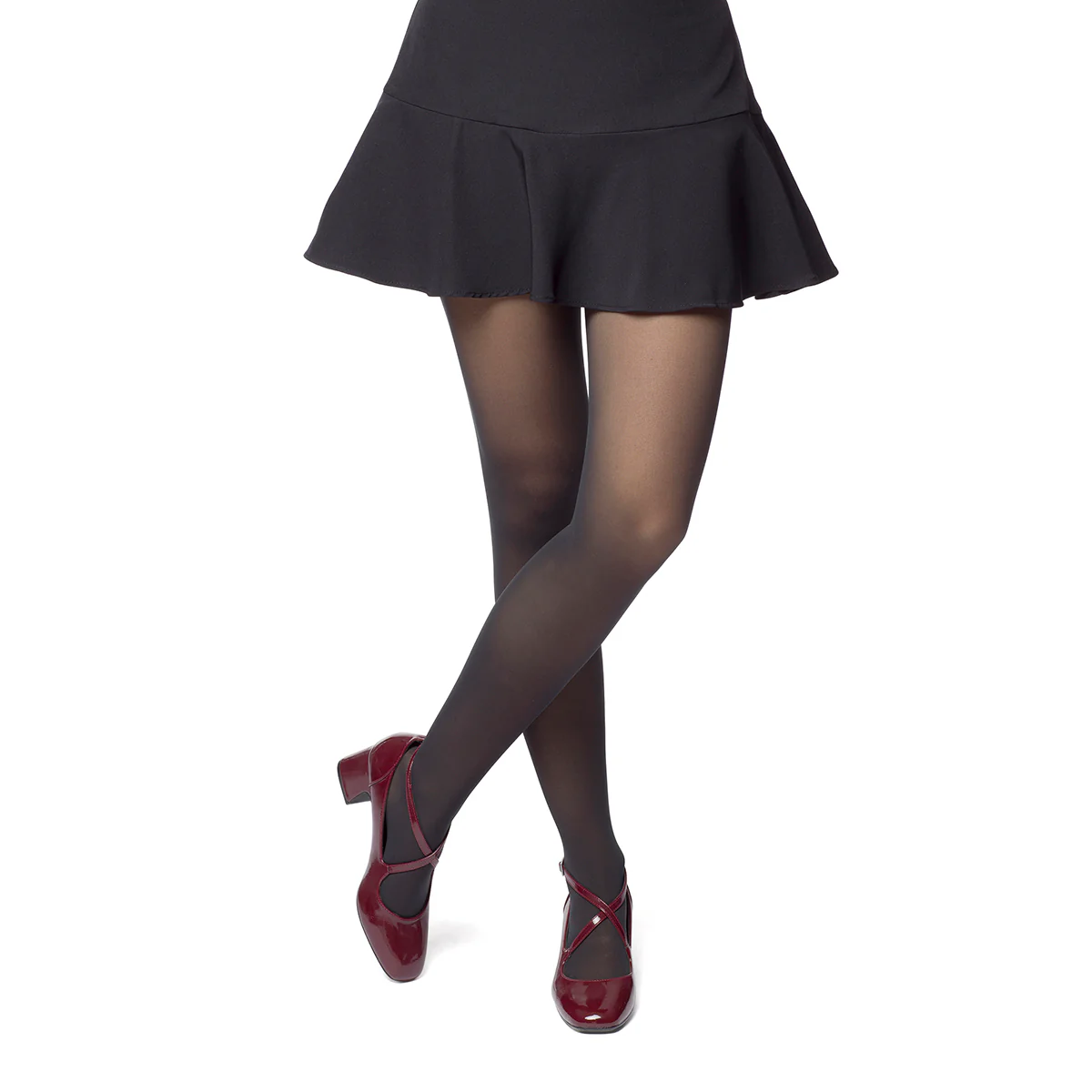Décolleté bordeaux in vernice con cinturini incrociati Lora Ferres - Image 3