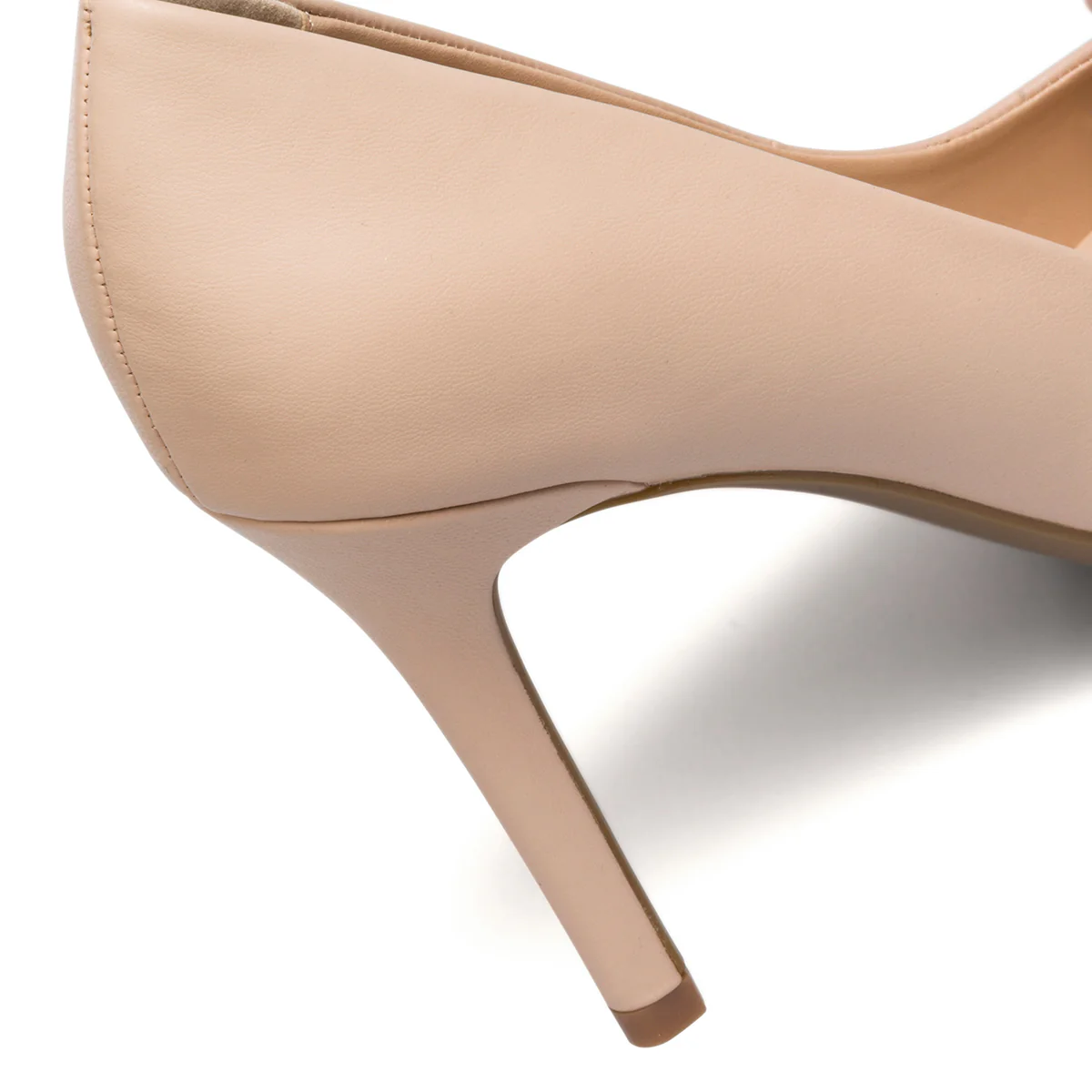 Décolleté color nude con maxi-catena e tacco 9 cm Lora Ferres - Image 11