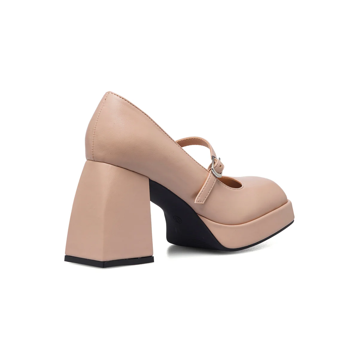 Décolleté color nude con tacco quadrato 8 cm Lora Ferres - Image 3