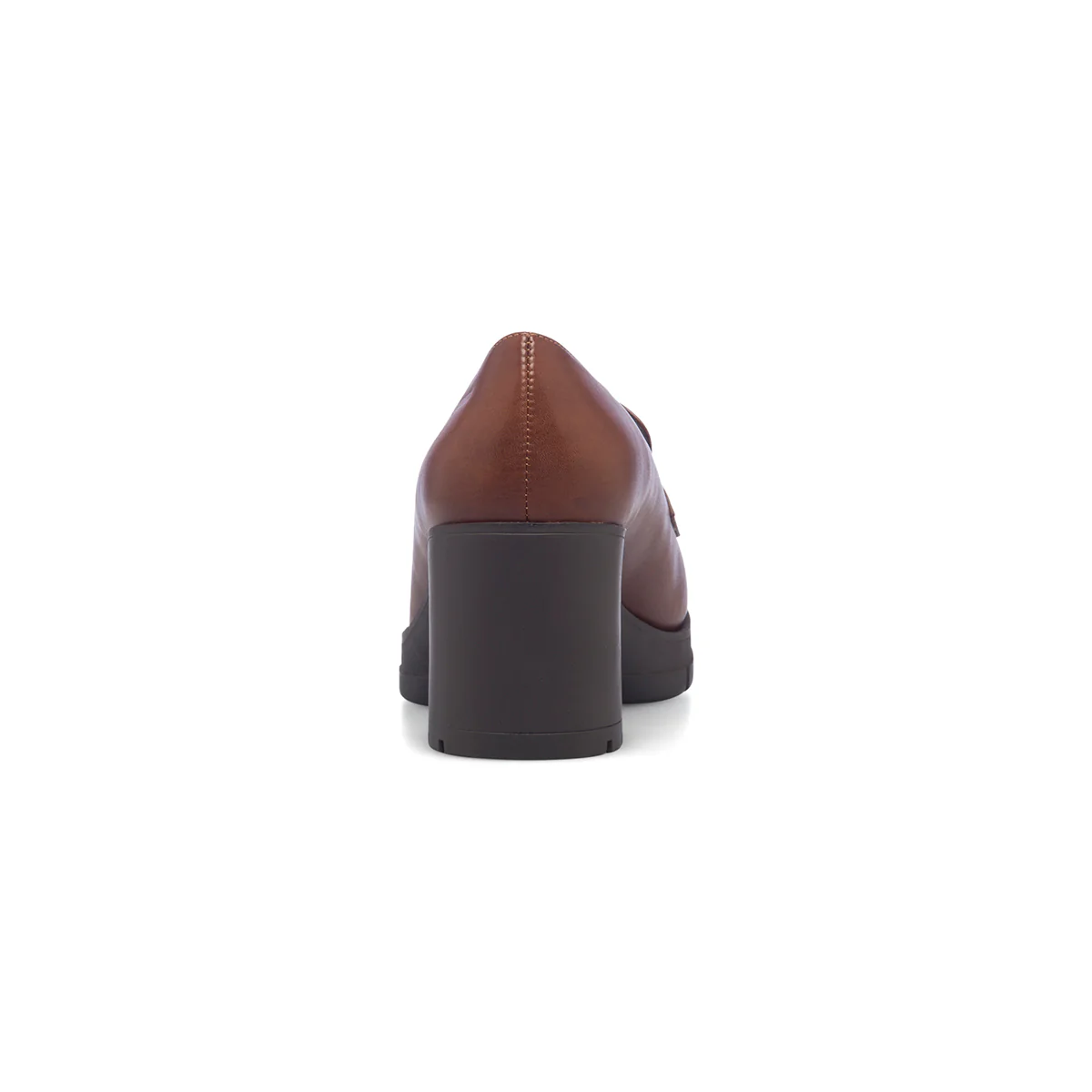 Mocassini comfort marroni con tacco largo 7 cm P Soft - Image 7