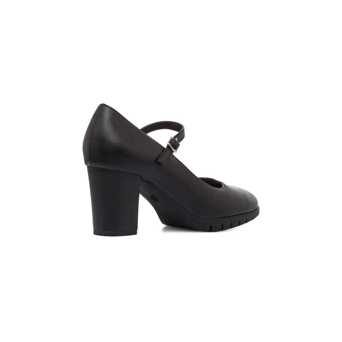 Décolleté comfort nere da Donna con cinturino e tacco a blocco 7 cm P Soft - Image 3
