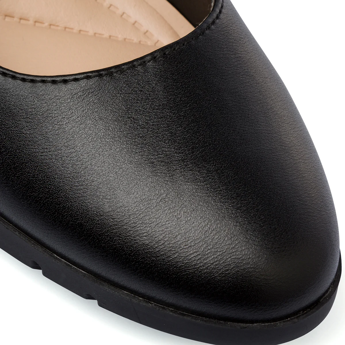 Décolleté comfort nere da Donna con cinturino e tacco a blocco 7 cm P Soft - Image 5