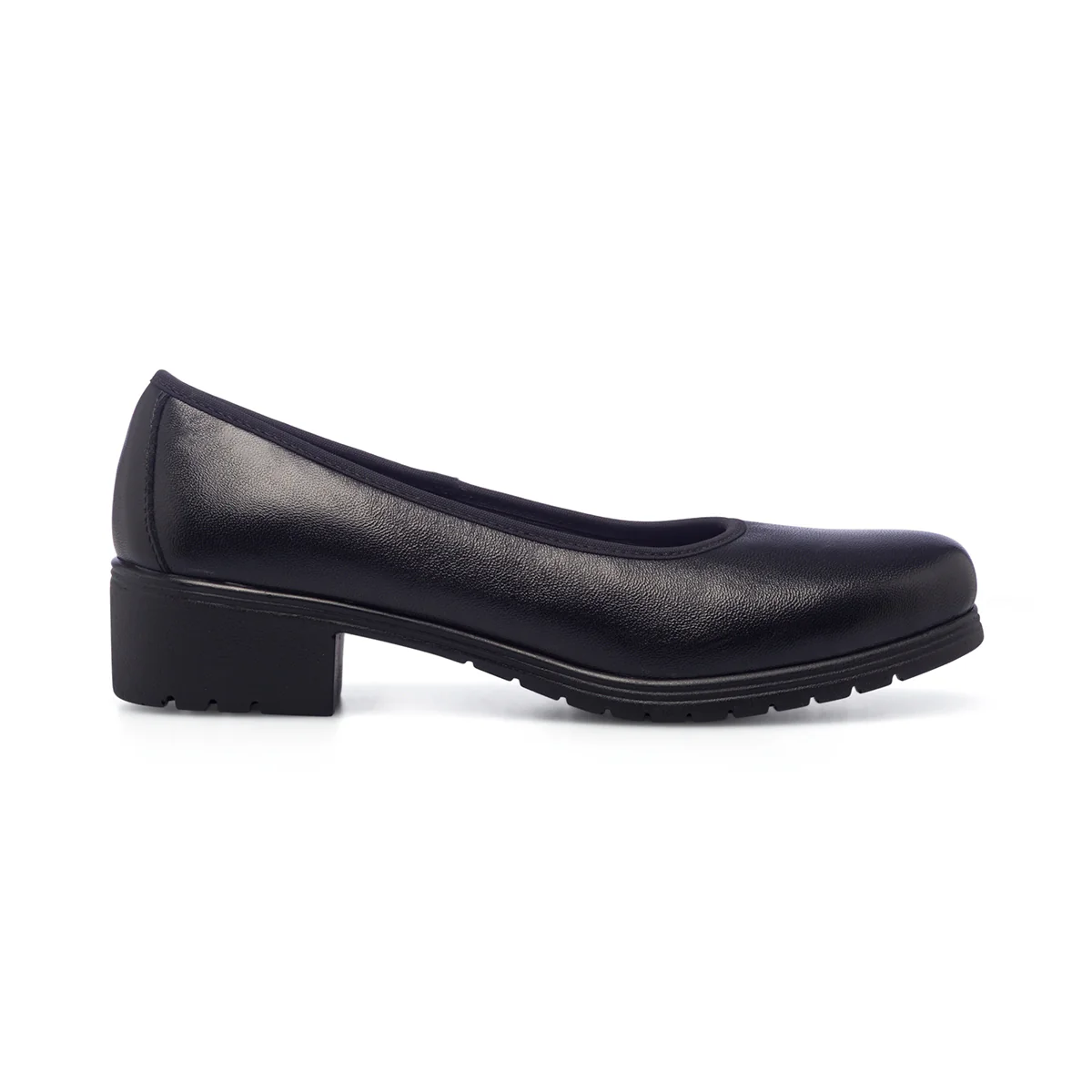 Ballerine comfort nere in pelle con tacco 3 cm Formawell