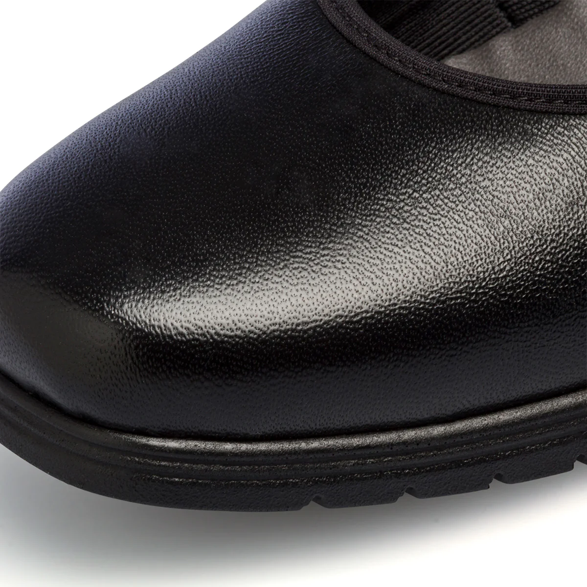 Ballerine comfort nere in pelle con tacco 3 cm Formawell - Image 5
