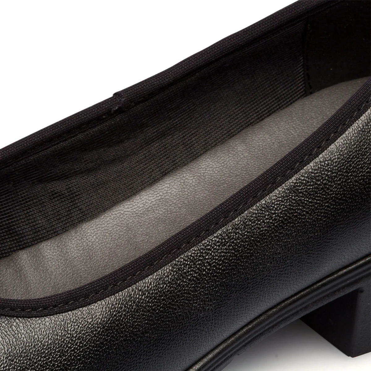 Ballerine comfort nere in pelle con tacco 3 cm Formawell - Image 6