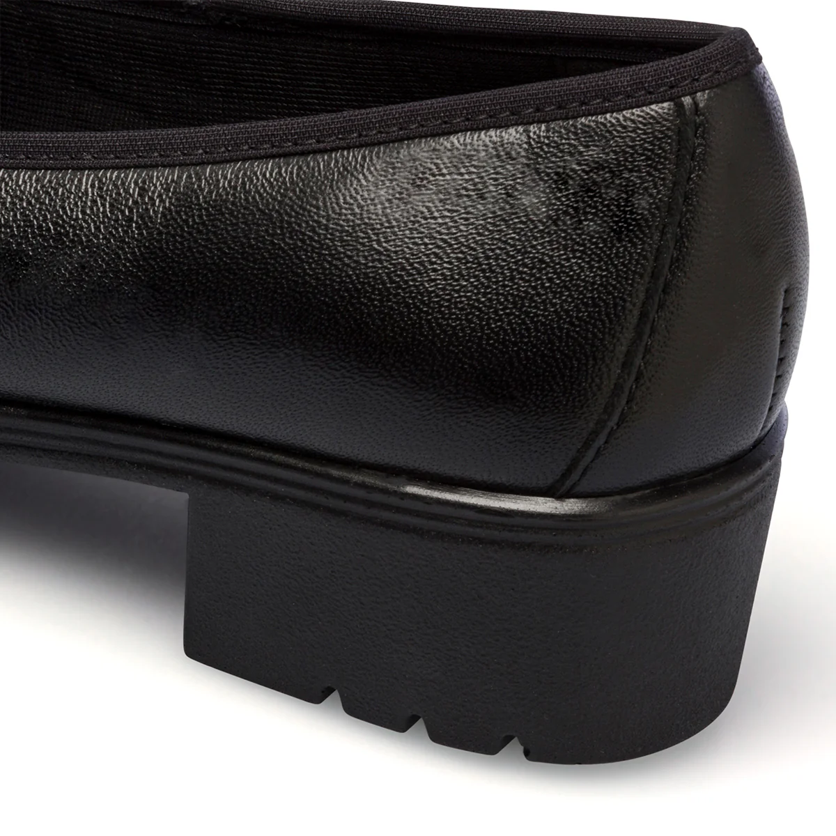 Ballerine comfort nere in pelle con tacco 3 cm Formawell - Image 7