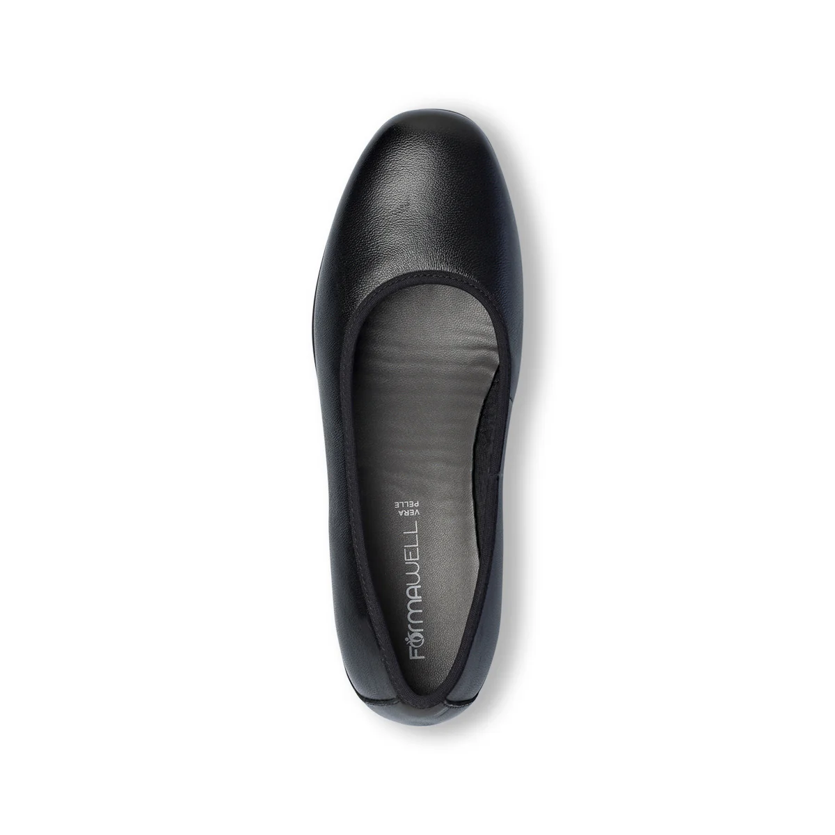 Ballerine comfort nere in pelle con tacco 3 cm Formawell - Image 8