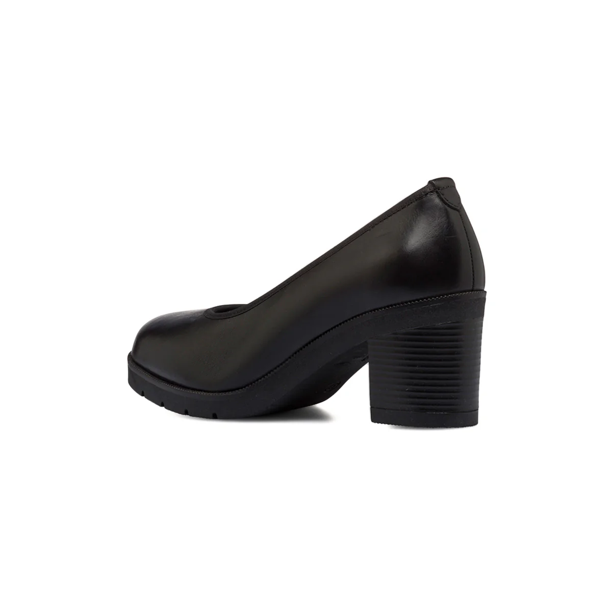 Décolleté comfort nere in pelle con tacco a blocco 7 cm Formawell - Image 3