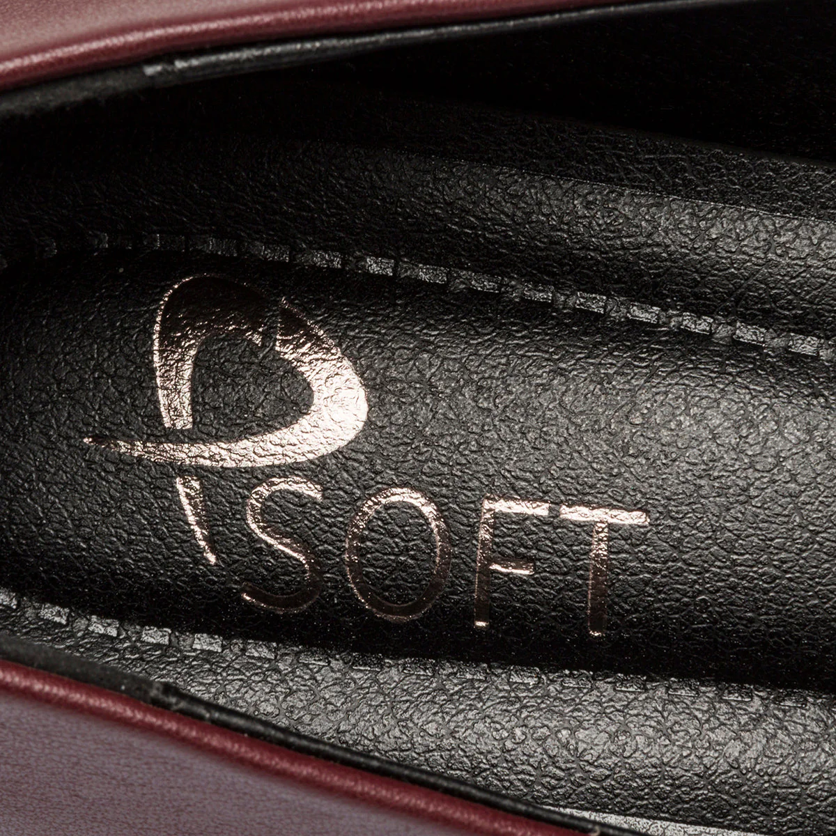 Décolleté comfort rosso scuro con tacco 6,5 cm P Soft - Image 2