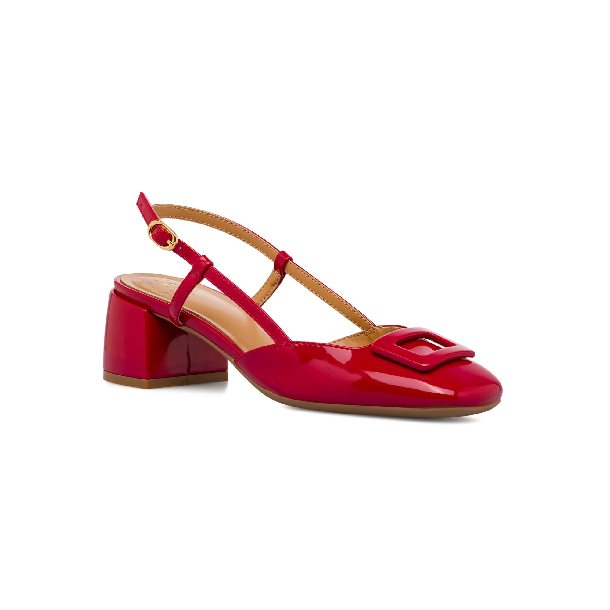 Décolleté comode e flessibili rosse da Donna con fibbia e tacco 5 cm P Smart - Image 2
