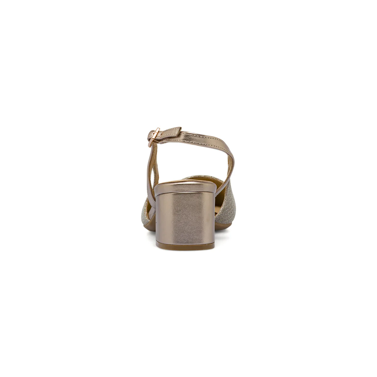 Décolleté da donna beige glitterate con tacco a colonna 5 cm P Soft - Image 4