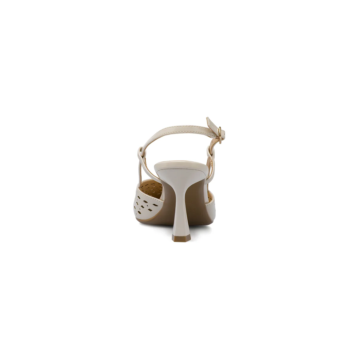 Décolleté da donna bianche slingback con tacco e trafori Swish Jeans - Image 4