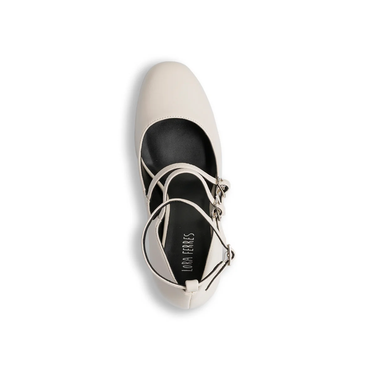 Décolleté Mary Jane da donna bianco off-white Lora Ferres con tacco 7,5 cm e cinturini - Image 8