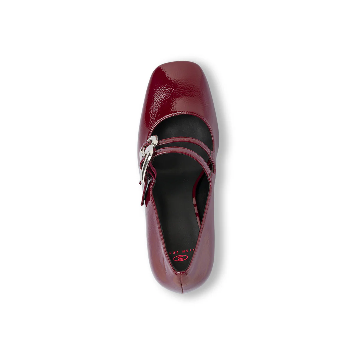 Décolleté Mary Jane da donna bordeaux burgundy effetto vernice con tacco 8 cm Swish Jeans - Image 8
