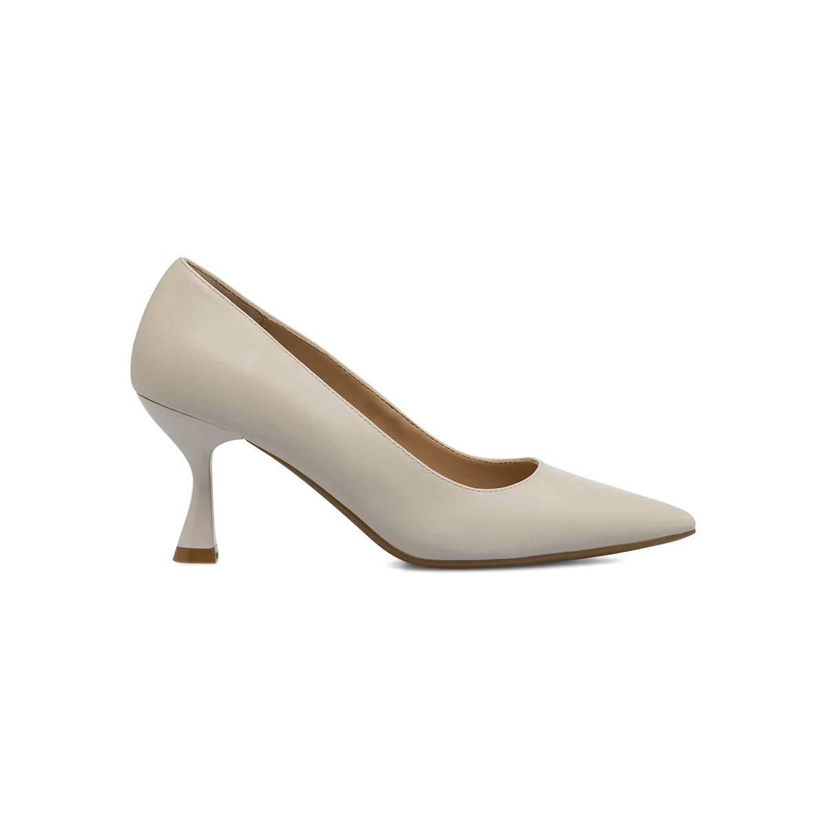 Décolleté da donna Lora Ferres bianco off-white con tacco 7,5 cm