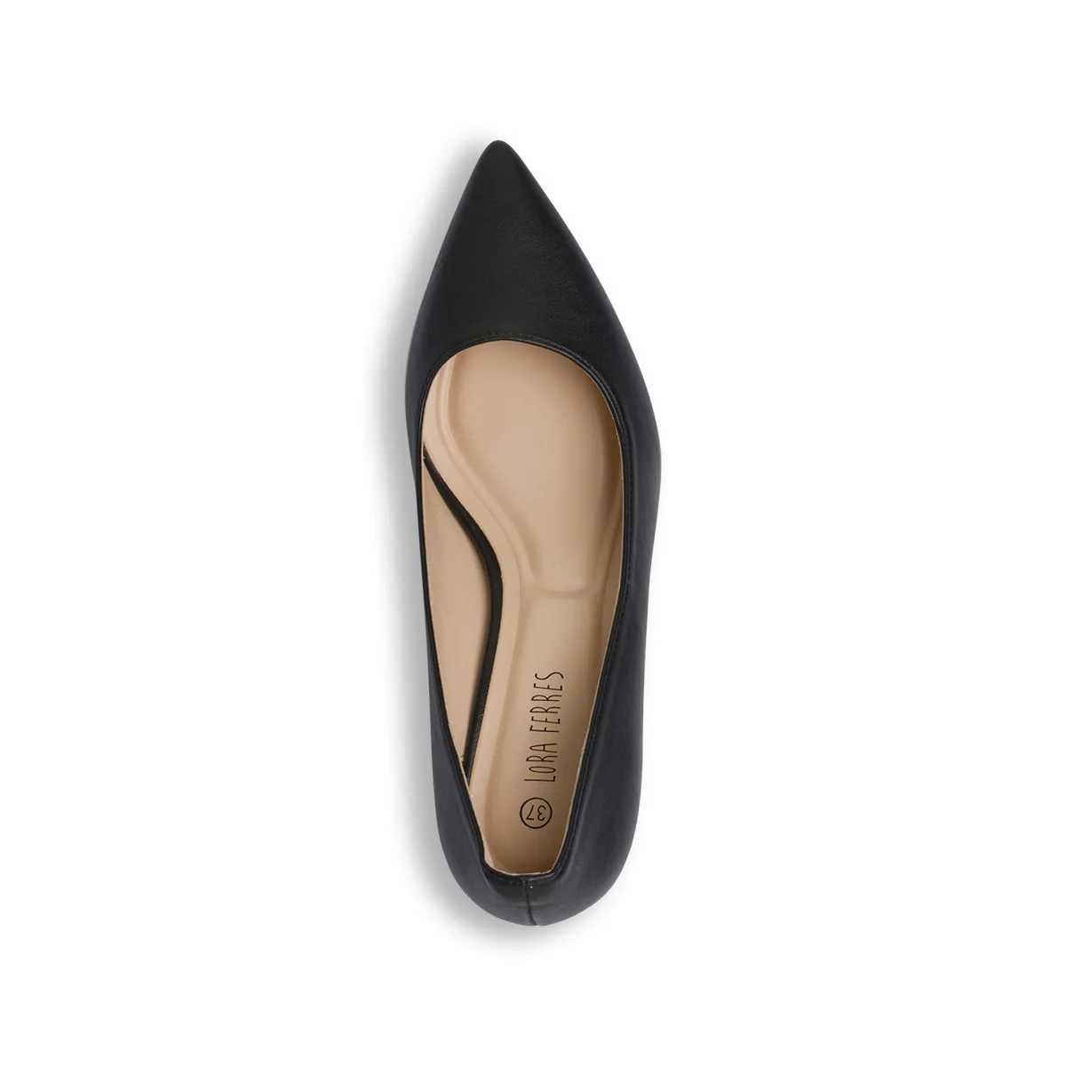 Décolleté da donna nere a punta e tacco rocchetto 5,5 cm Lora Ferres - Image 6