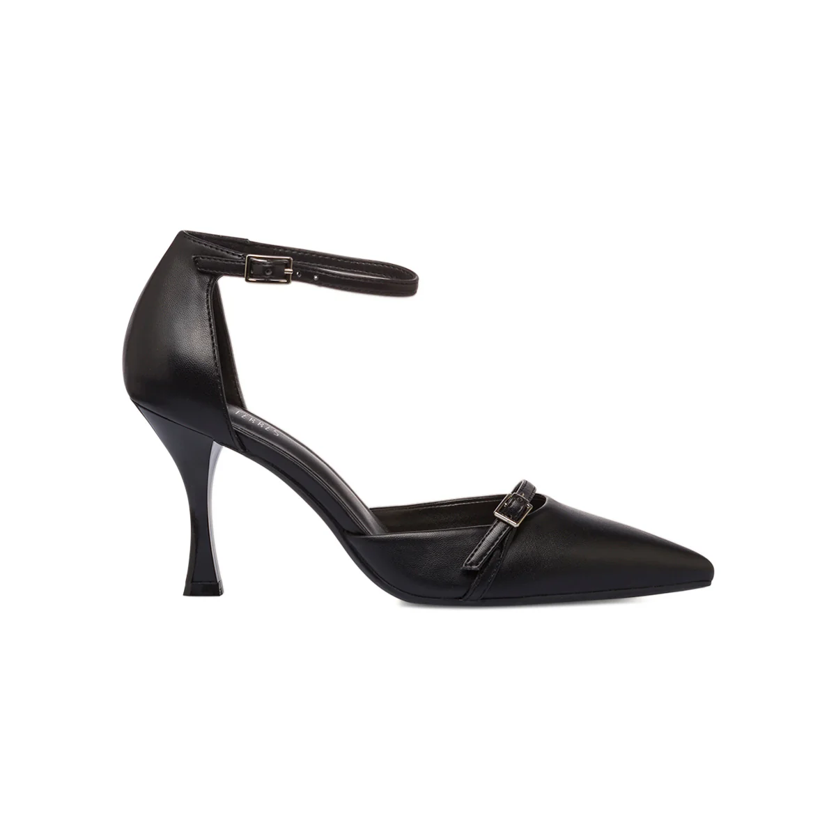 Décolleté Mary Jane da donna nere con cinturini e tacco a campana 8,5 cm Lora Ferres - Image 4