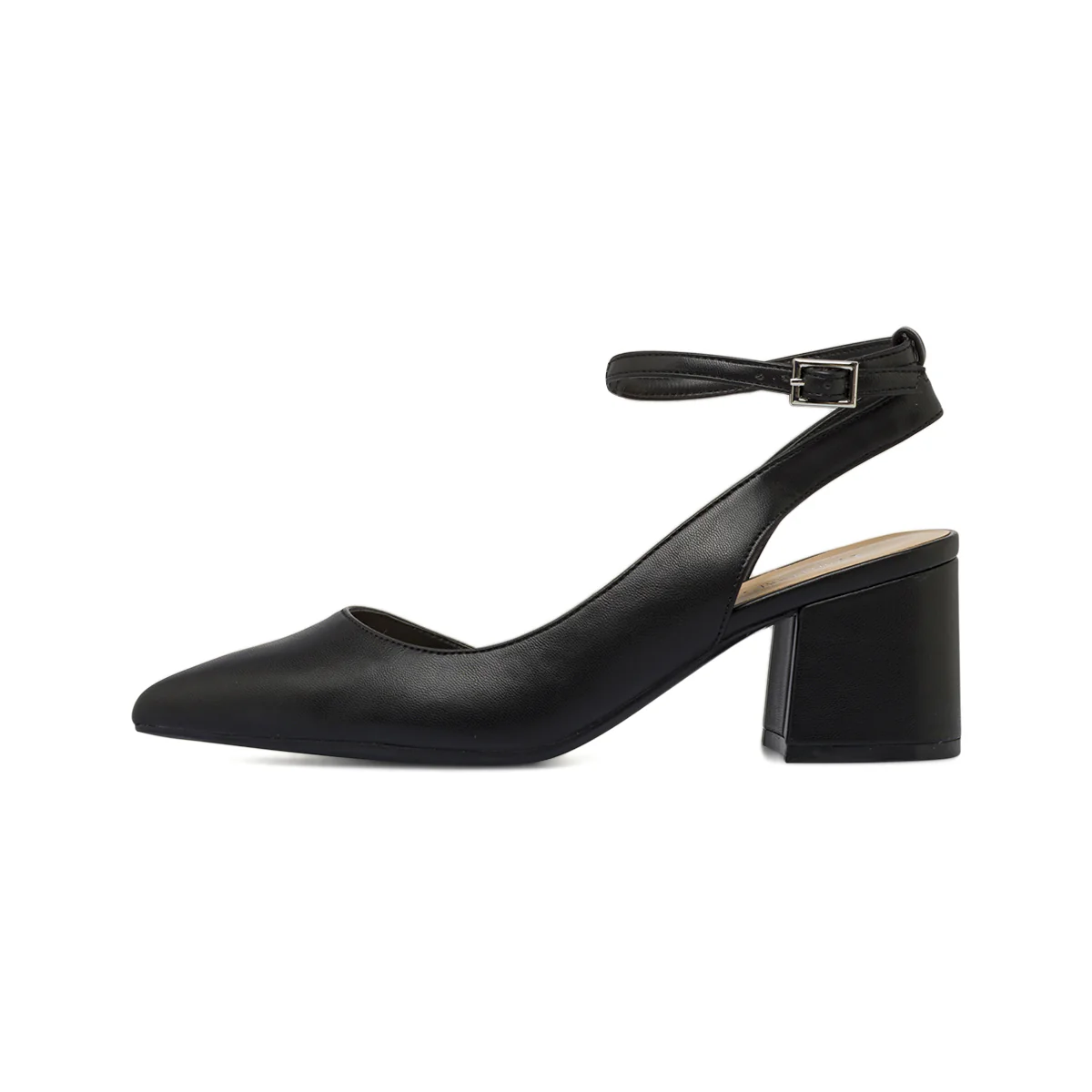 Décolleté da donna nere con cinturino e tacco colonna 7 cm Lora Ferres - Image 2
