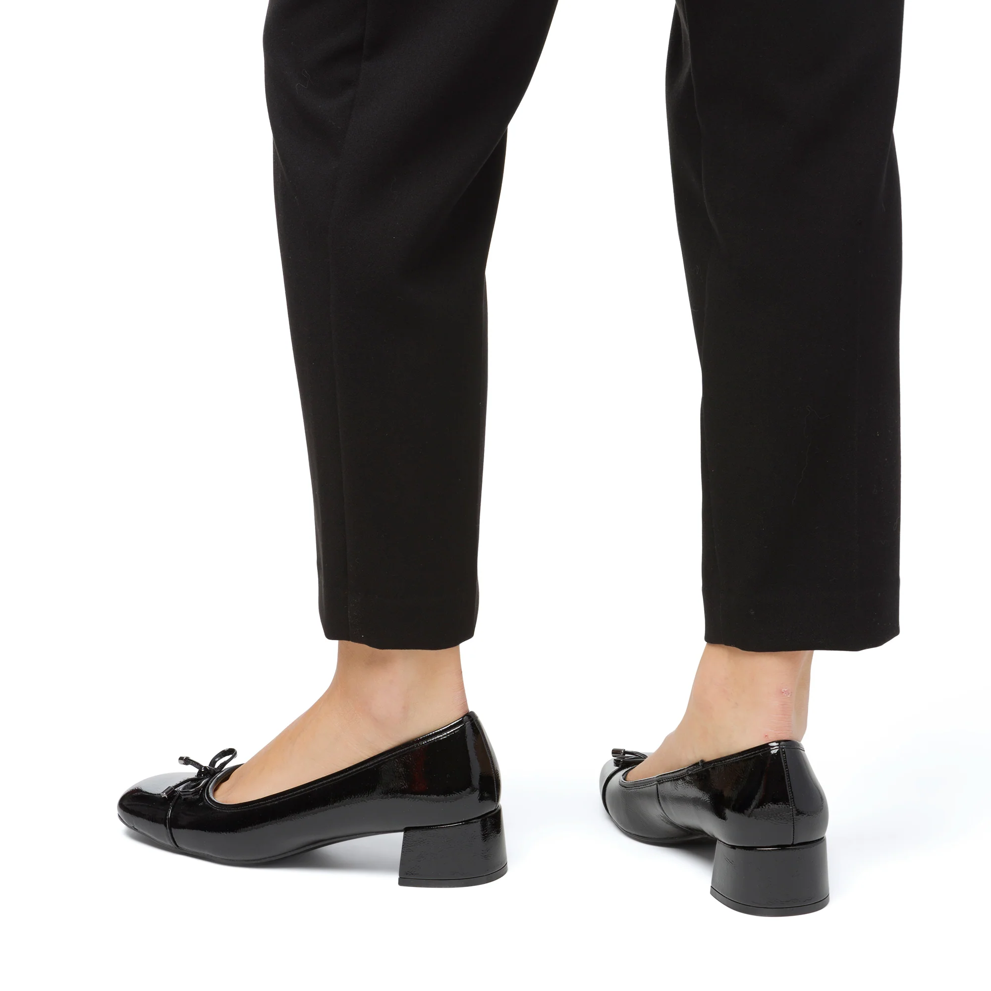 Décolleté da donna nere effetto vernice con tacco 4 cm Swish Jeans - Image 3