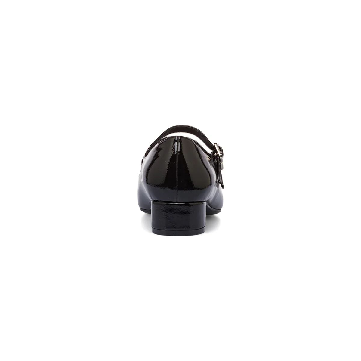 Décolleté Mary Jane da donna nere effetto vernice Lora Ferres con cinturini e tacco 3,5 cm - Image 7