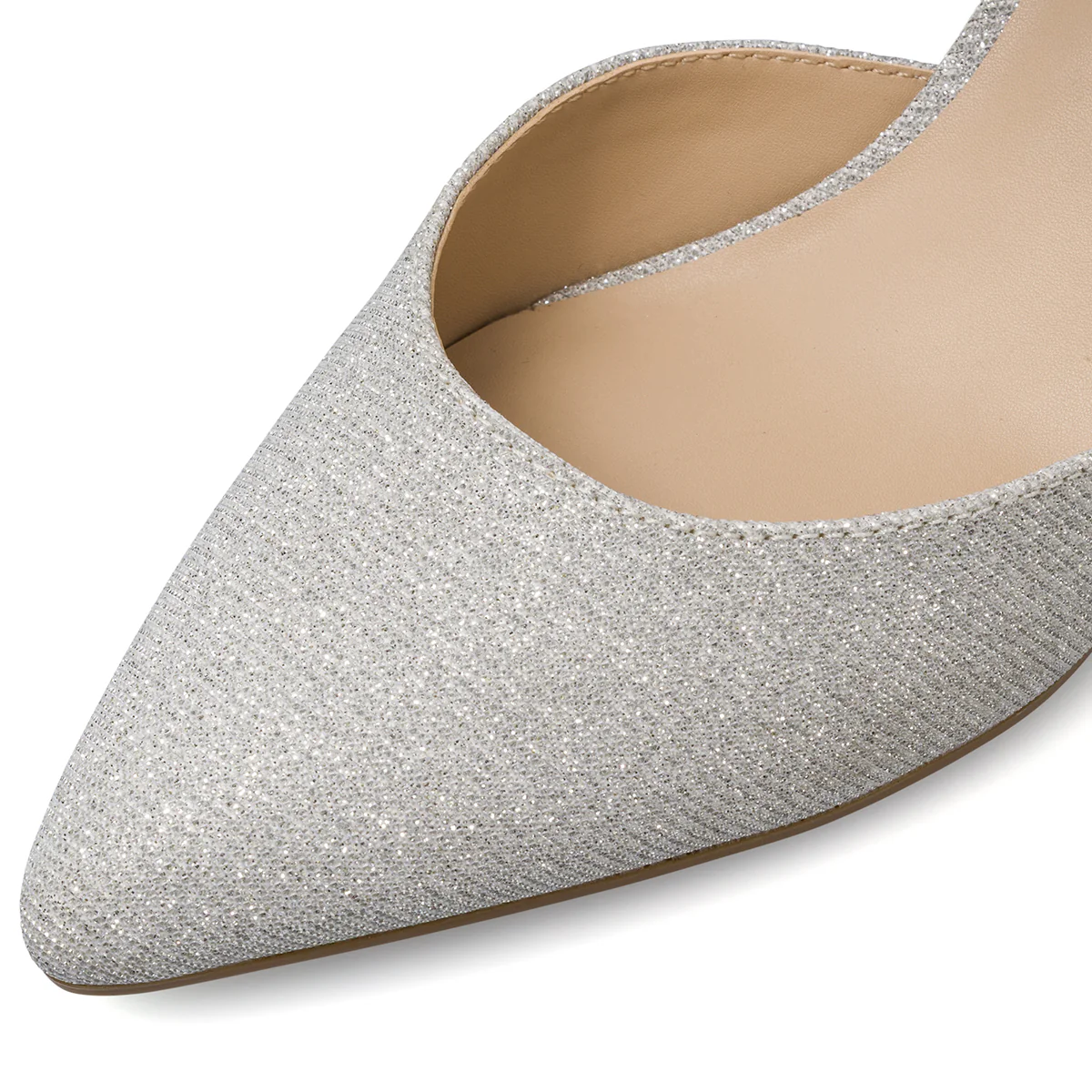 Décolleté donna Lora Ferres argento glitter con tacco blocco 7,5 cm - Image 5