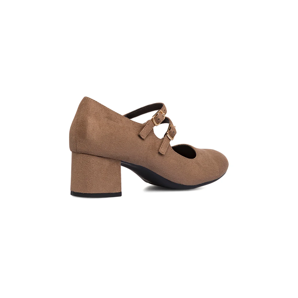 Décolleté Mary Jane donna taupe effetto scamosciato con tacco 5 cm P Soft - Image 6