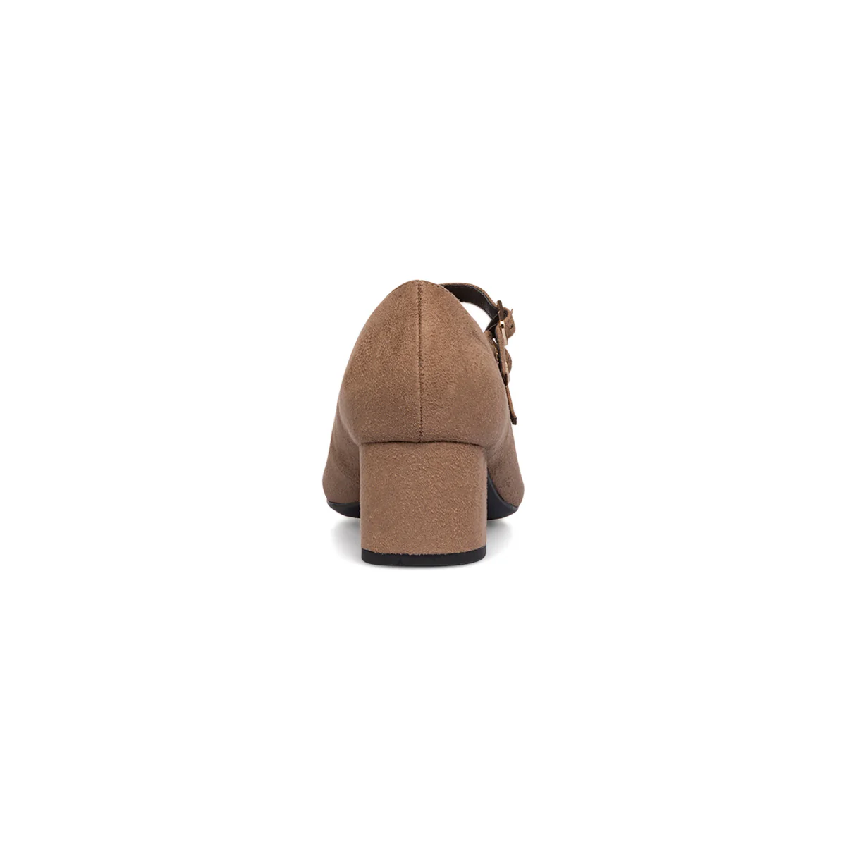Décolleté Mary Jane donna taupe effetto scamosciato con tacco 5 cm P Soft - Image 7