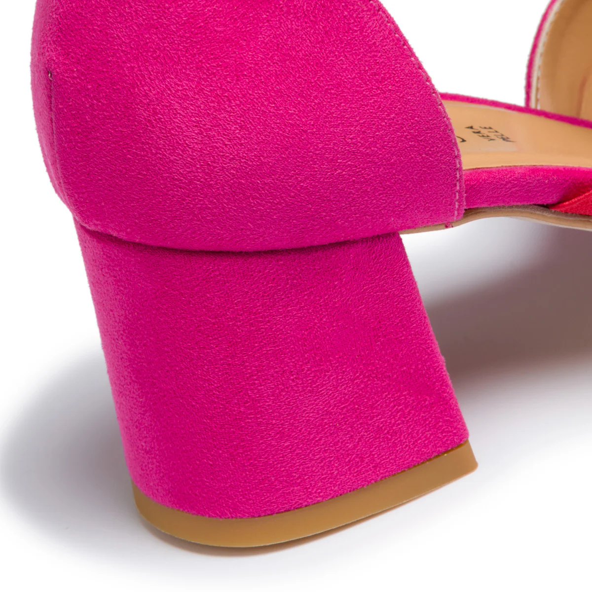 Décolleté fucsia e rosse in microfibra con tacco 5 cm Lora Ferres - Image 7