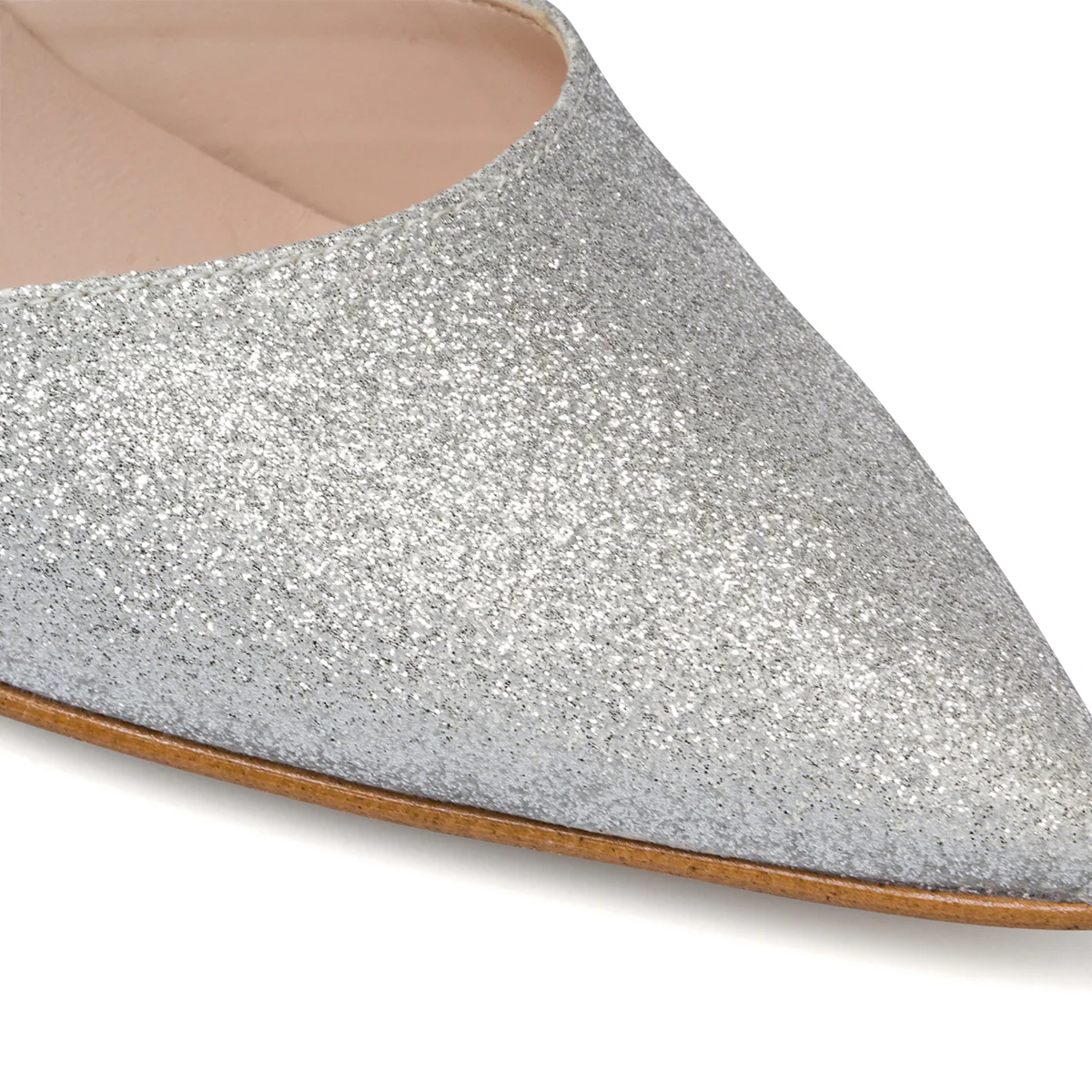 Décolleté gioiello argento glitterate con tacco a rocchetto 8 cm Lora Ferres - Image 5
