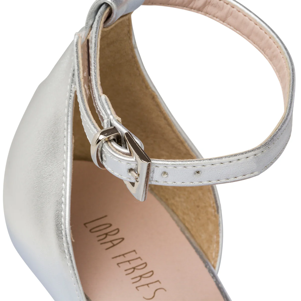 Décolleté gioiello argento glitterate con tacco a rocchetto 8 cm Lora Ferres - Image 6