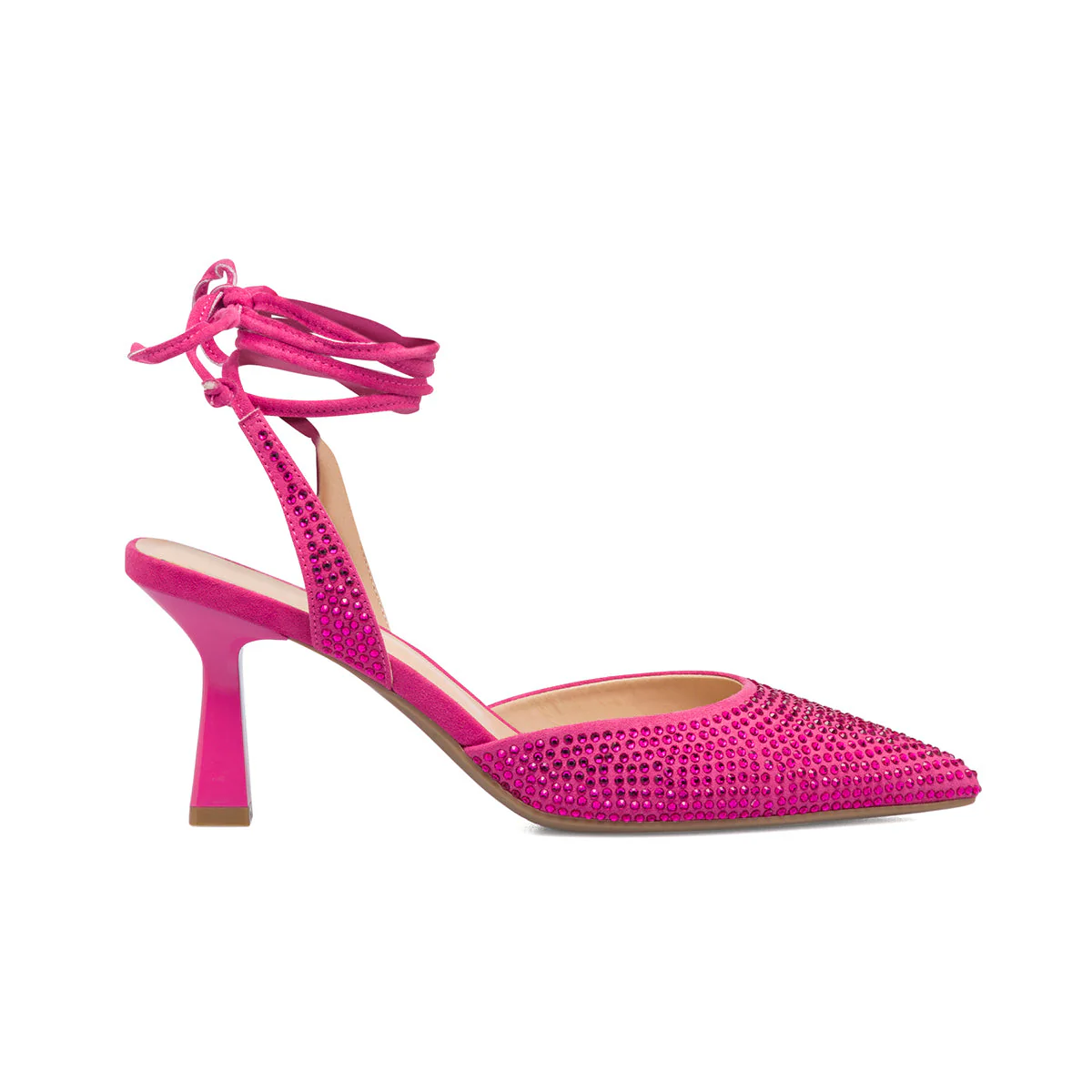 Décolleté gioiello slingback alla schiava fucsia con laccetti alla caviglia Lora Ferres - Image 5