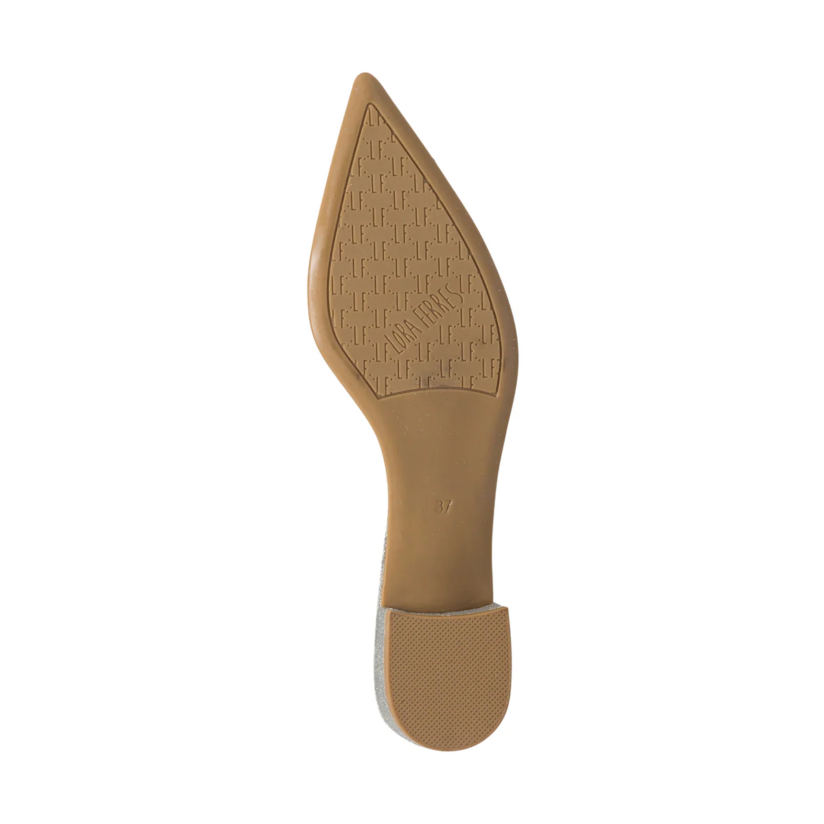 Décolleté gioiello slingback argento glitterate con tacco 3 cm Lora Ferres - Image 7