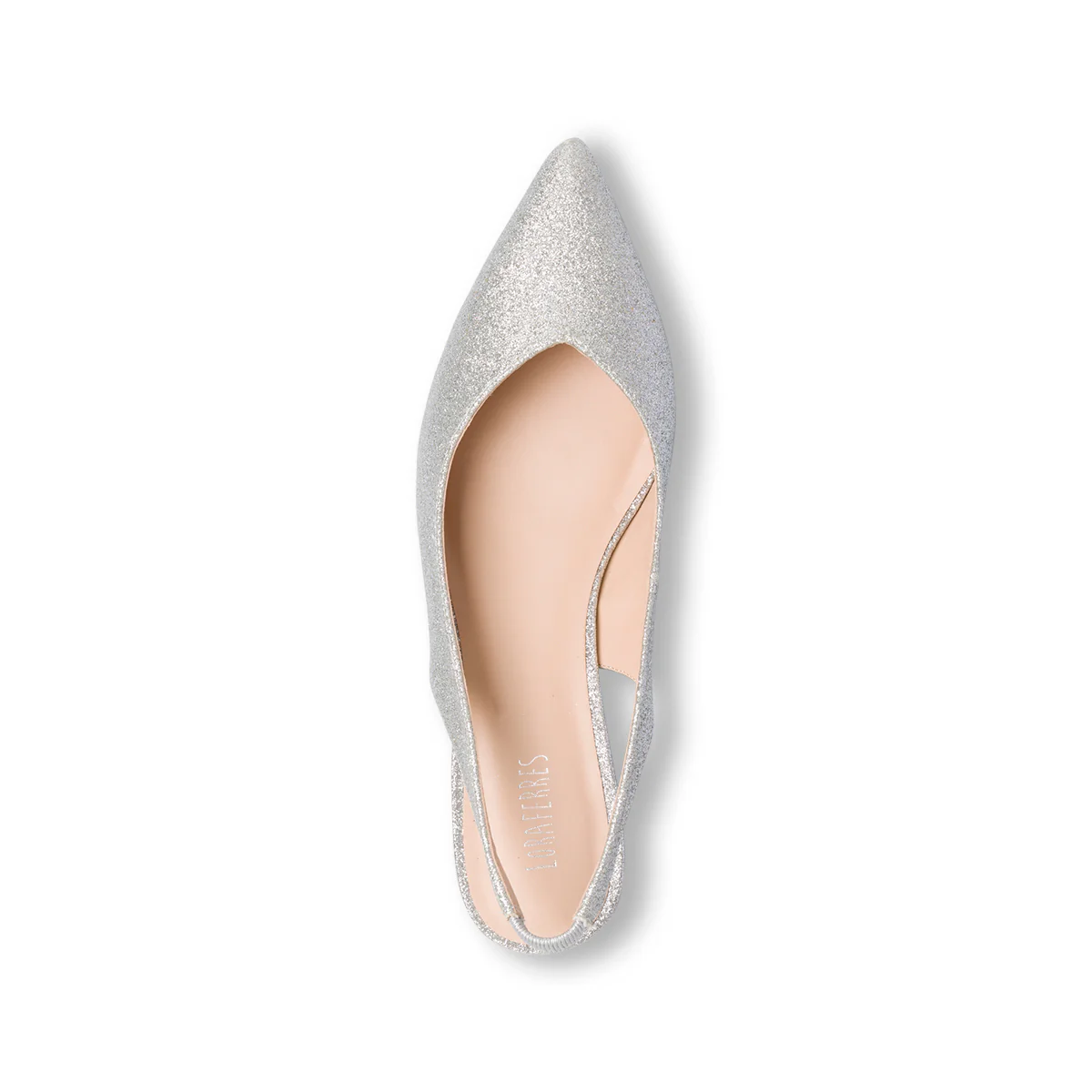 Décolleté gioiello slingback argento glitterate con tacco 3 cm Lora Ferres - Image 8
