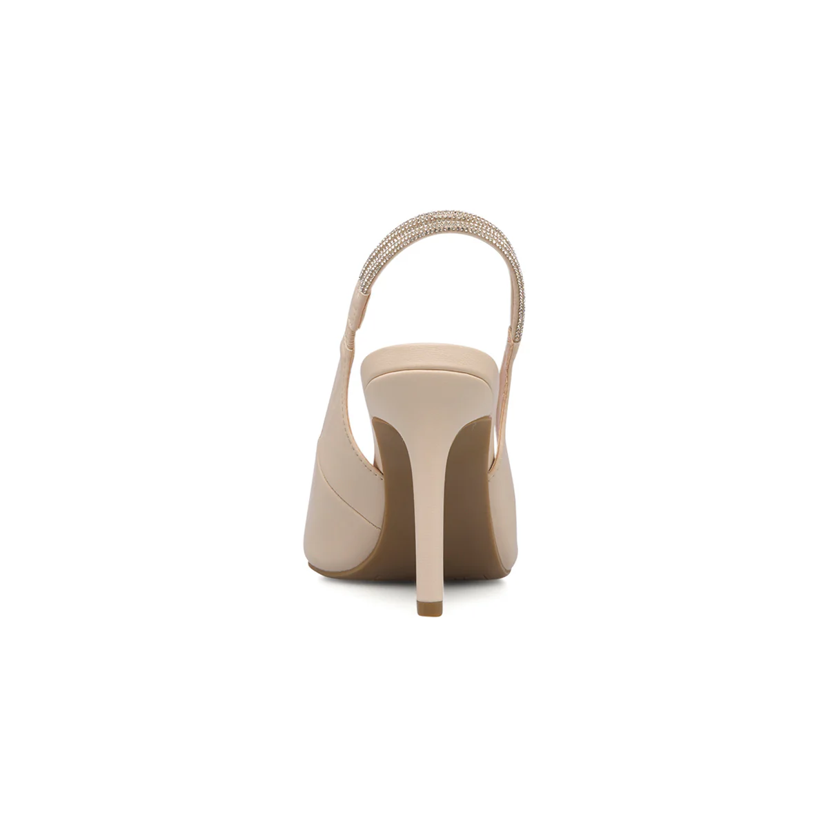 Décolleté gioiello slingback beige con strass Lora Ferres - Image 7