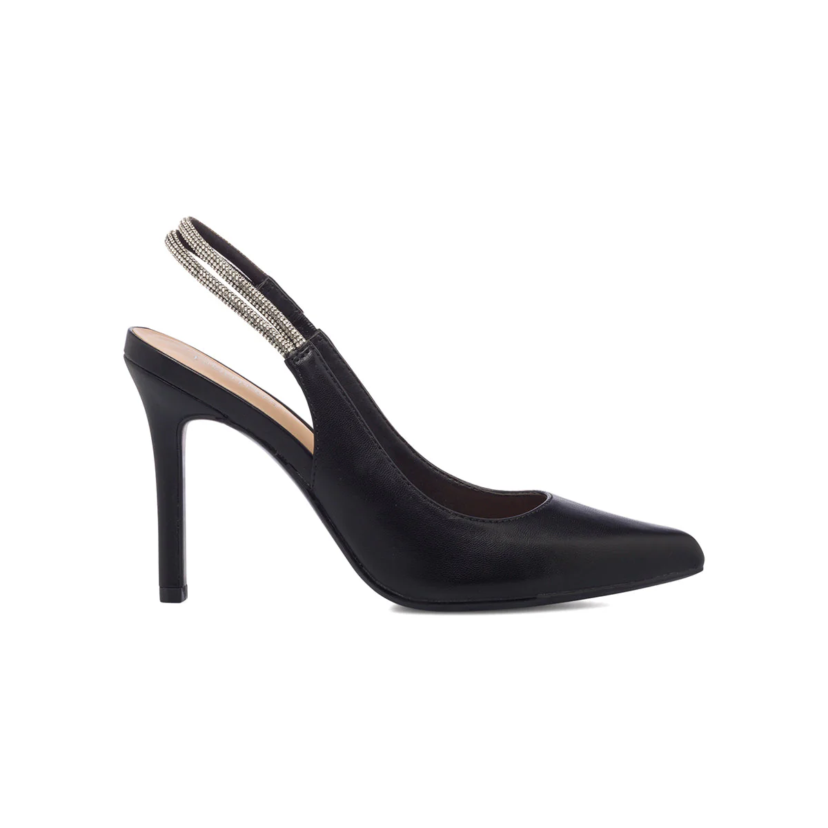 Décolleté gioiello slingback nere con strass Lora Ferres - Image 4