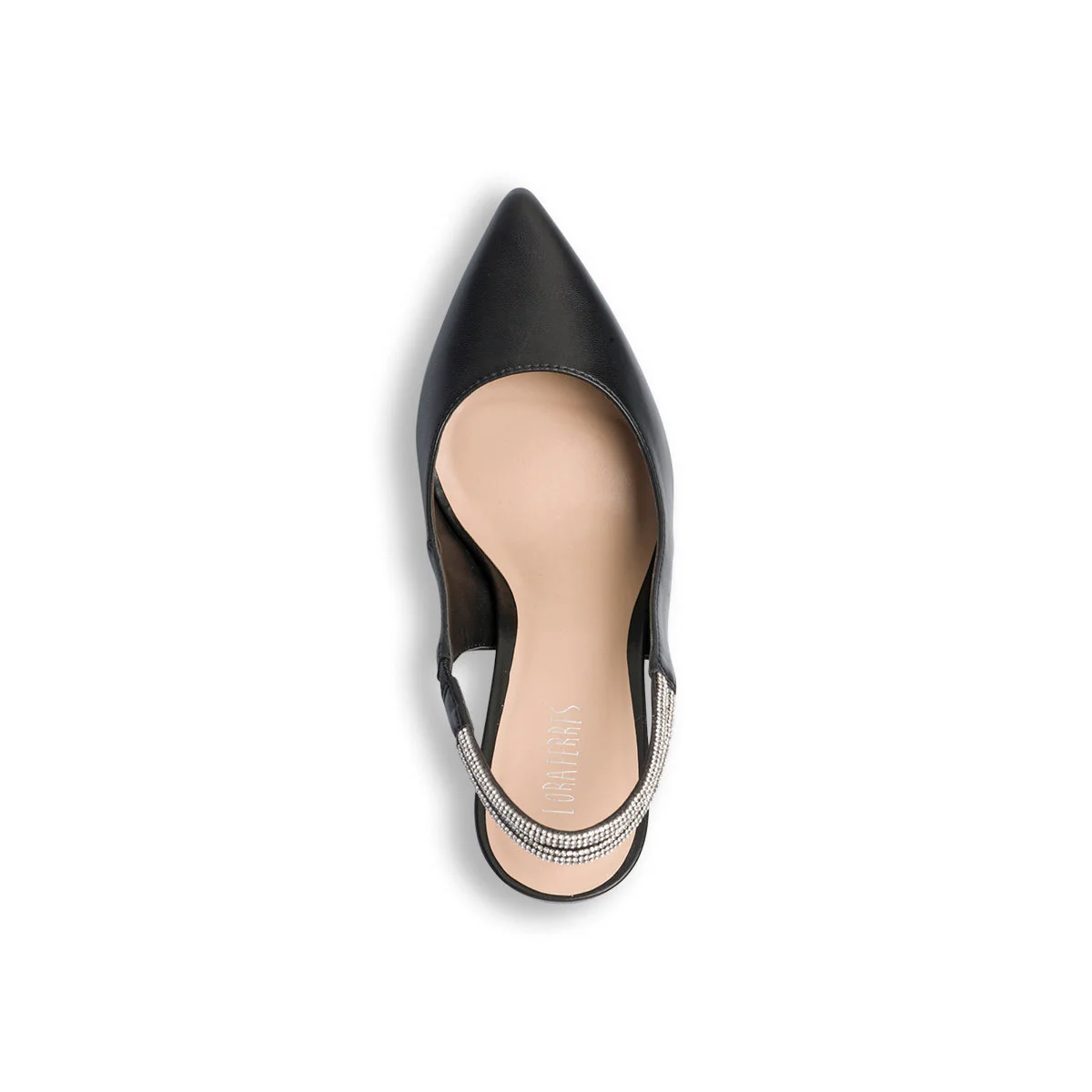 Décolleté gioiello slingback nere con strass Lora Ferres - Image 8