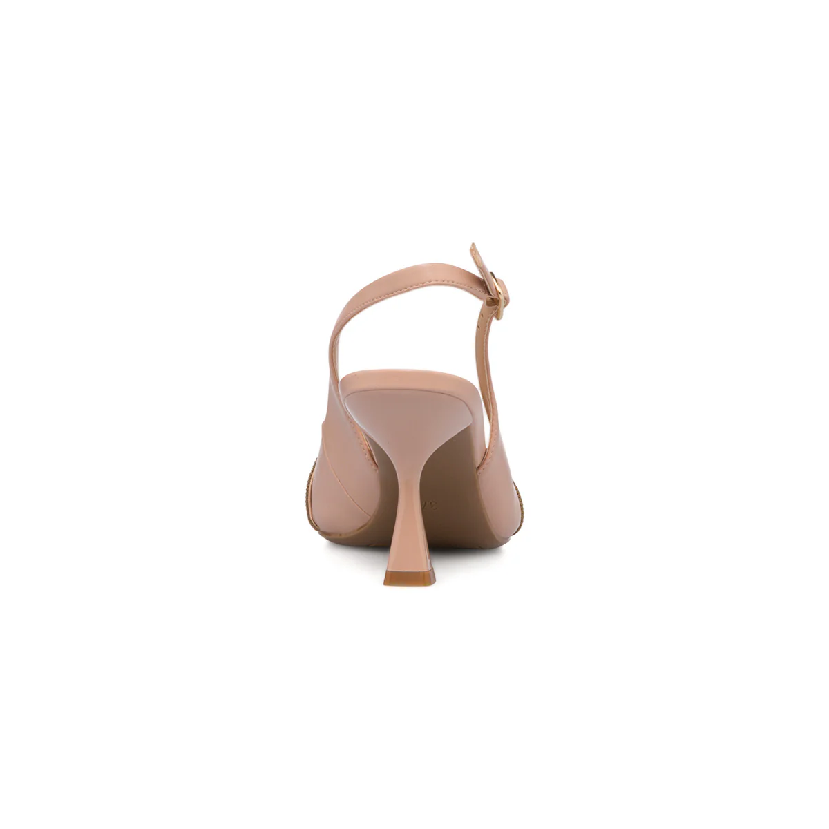 Décolleté gioiello slingback nude da donna con tacco a campana 8 cm con fiocco in strass Lora Ferres - Image 3
