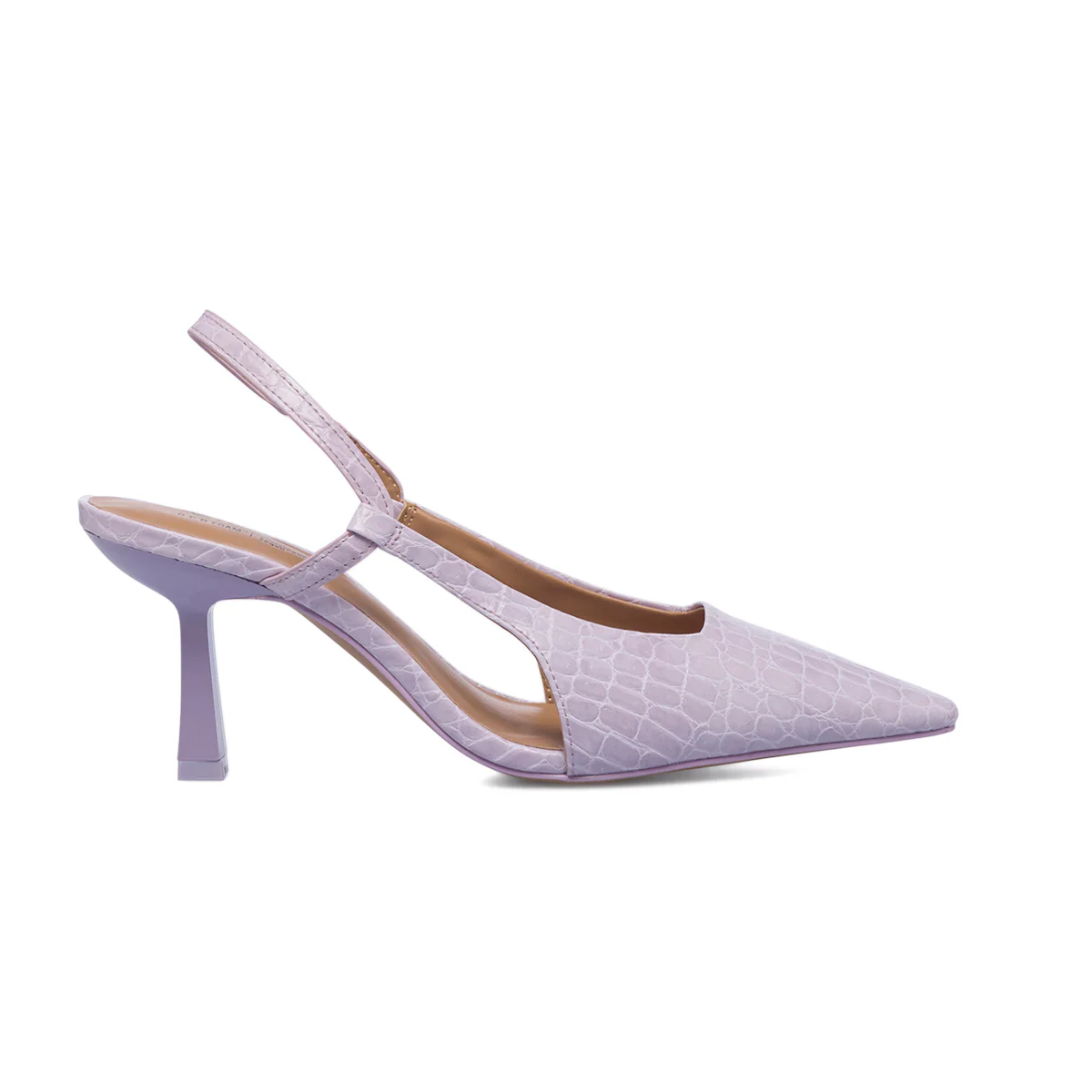 Décolleté lilla effetto cocco in pelle vegana con tacco 7 cm Call It Spring Talondar