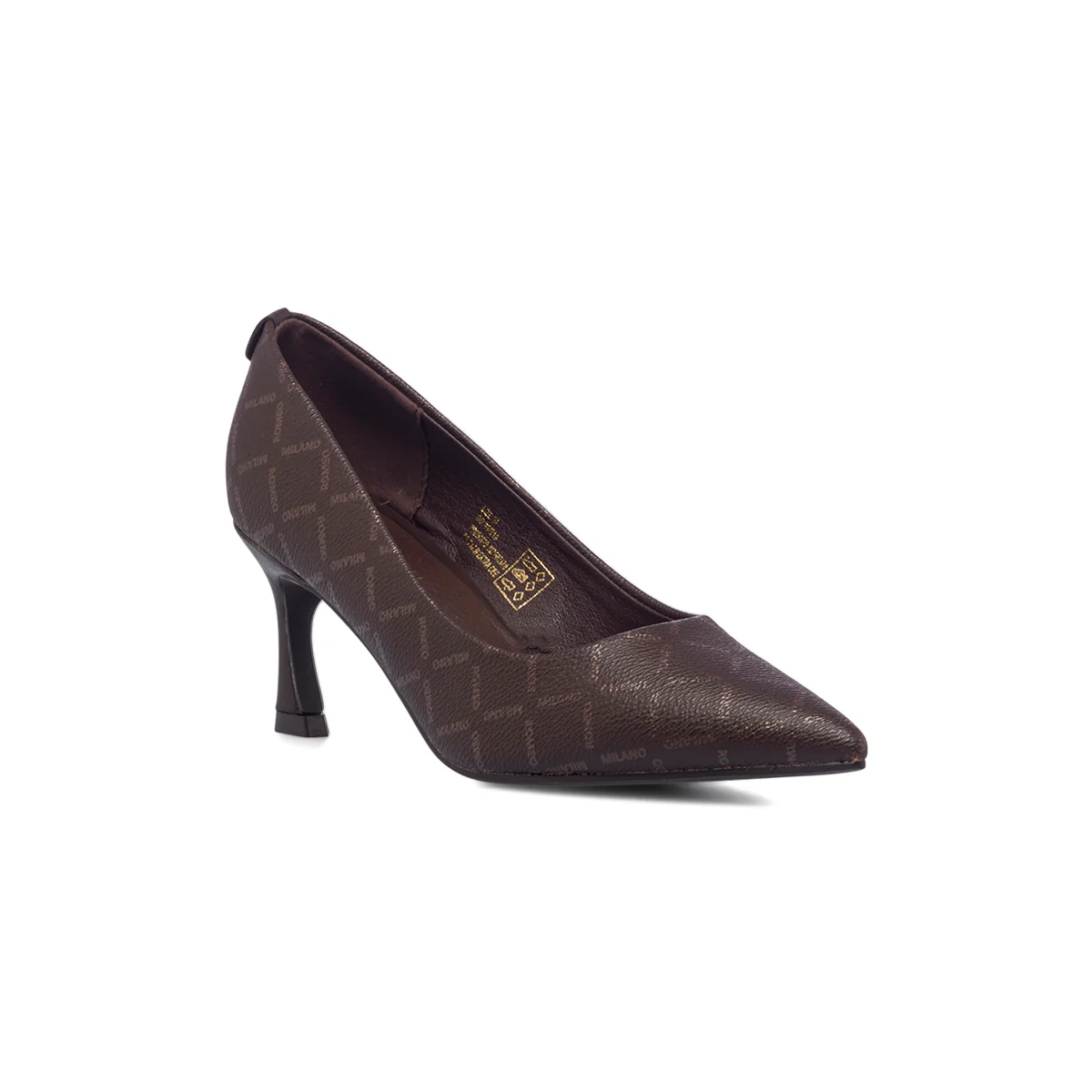Décolleté marroni con tacco 6 cm e monogramma Romeo Gigli Milano - Image 7