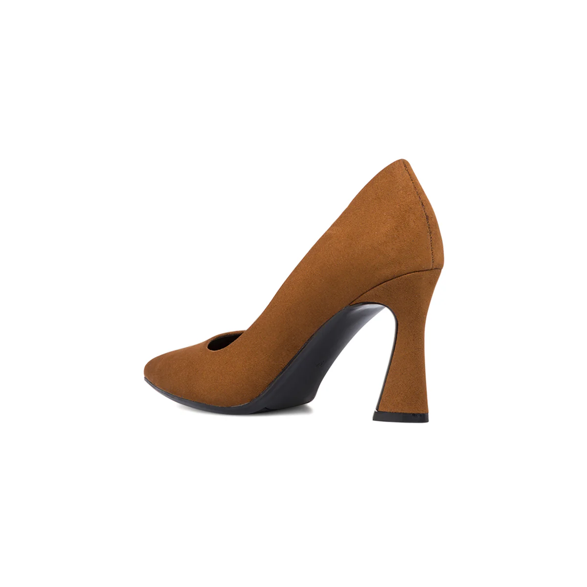Décolleté marroni in microfibra con tacco a campana 9 cm Lora Ferres - Image 6