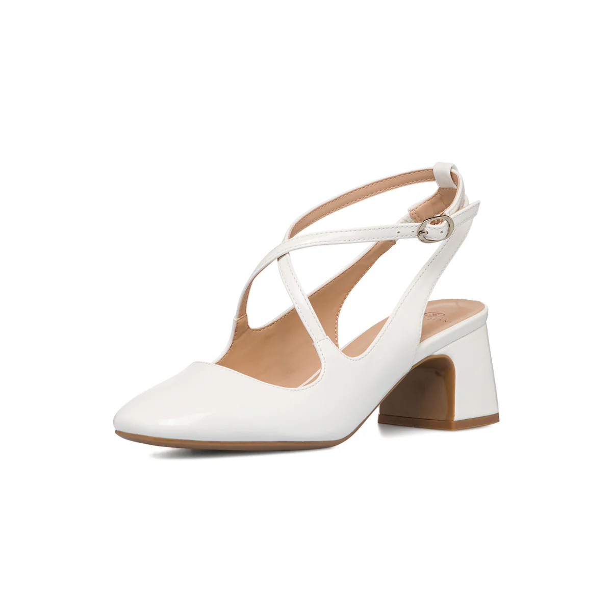 Décolleté Mary Jane bianche con cinturini incrociati e tacco a blocco 5,5 cm Swish Jeans - Image 5