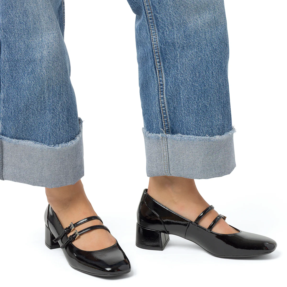 Décolleté Mary jane nere da Donna effetto vernice e tacco Swish Jeans - Image 3