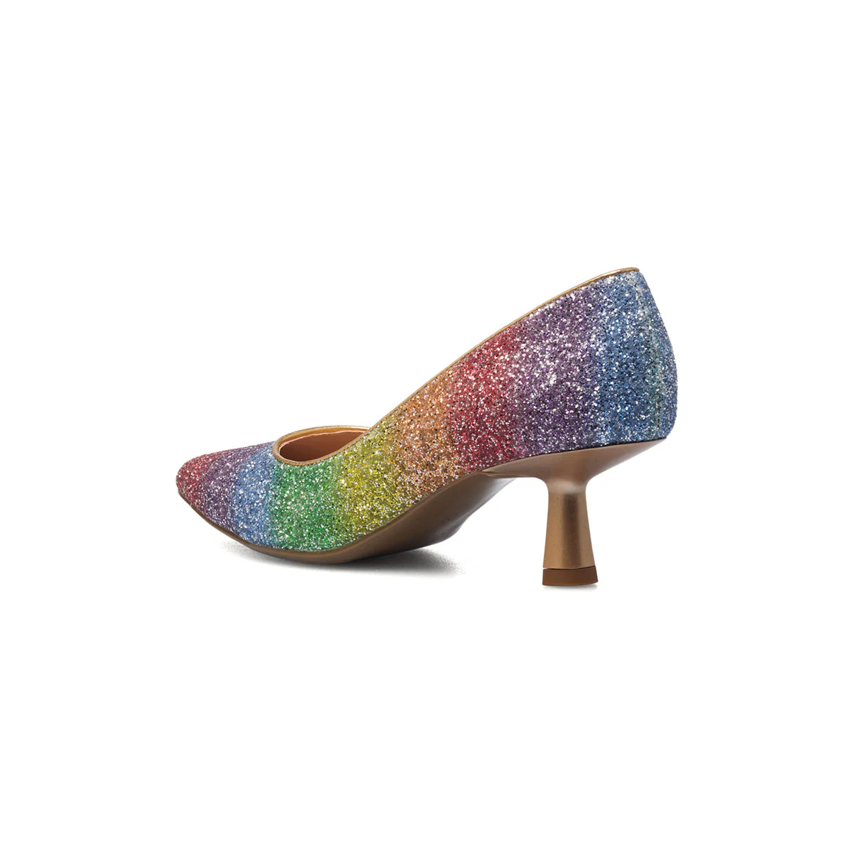 Décolleté arcobaleno glitterate con tacco 5 cm Lora Ferres - Image 3
